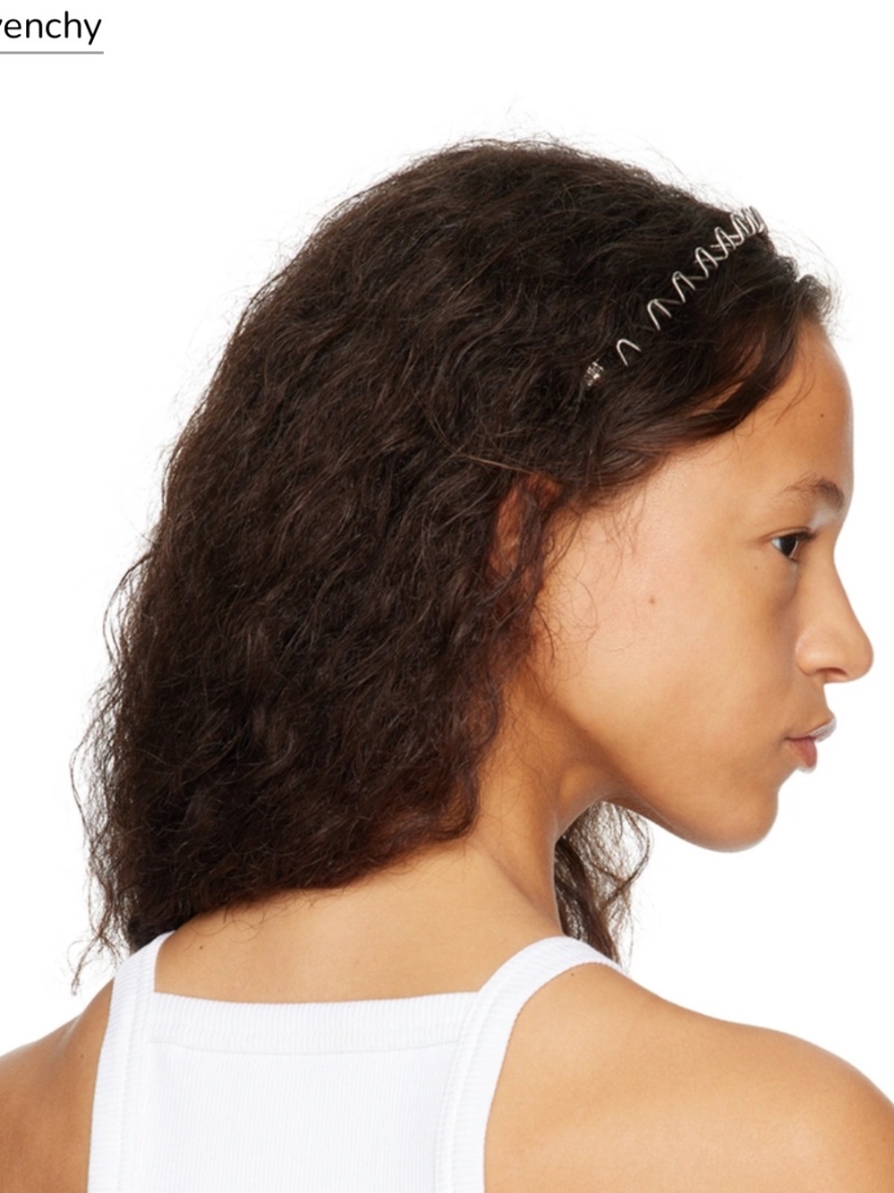 Givenchy Silver Show Zigzag Accent Headband - Picture 6 of 9